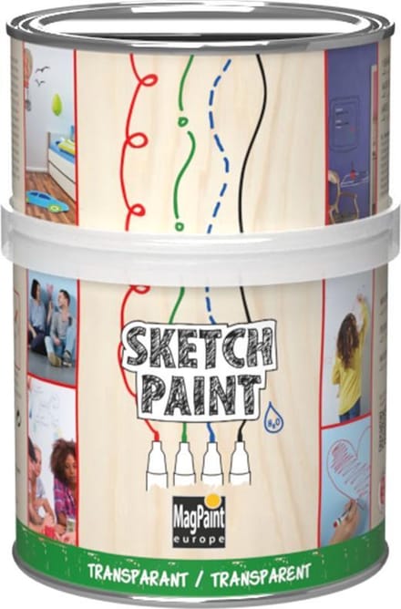 MagPaint | Sketchpaint | Whiteboardverf Transparant-Glans | 500ml (4m²)
