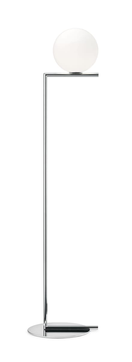 Flos - IC F vloerlamp - chroom - S - zilver