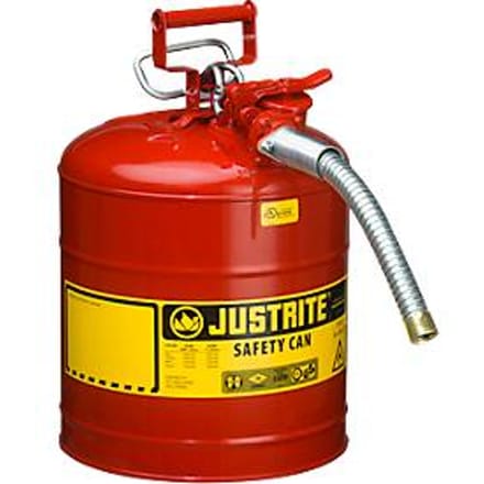 JUSTRITE AccuFlow Veiligheidskan met schenktuit Metaal - ROOD 19 liter
