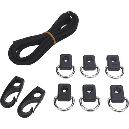 Kayak Elastisch Touw Kit Professionele D-Type Gespen Kayak Bungee Koord Dek Rigging Kit voor Kajakken black
