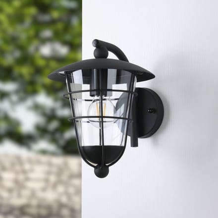 EGLO Pulfero Wandlamp Buiten - E27 - 28 cm - Zwart