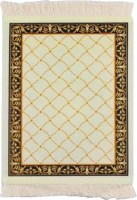DrPhone - Perzisch Tapijt Muismat - Zachte Oppervlak Mousepad Voor Bureau - Ivoorwit