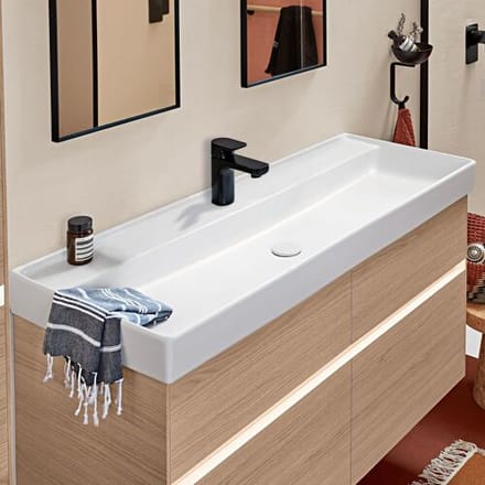 Villeroy & Boch Collaro cabinet washbasin 120 cm without overflow, 1 tap hole 4A33C201