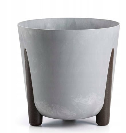 Grote Betonlook Pot met Poten - Grijs - 30x29cm