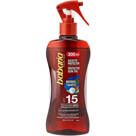 Babaria Huile Solaire Protectrice pour Bronzage en Spray SPF15