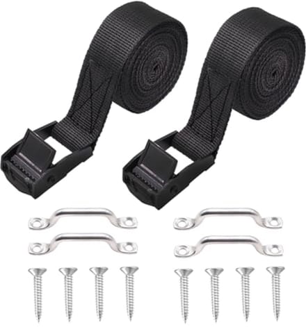 Batterij Tie Down Strap Kit 6,6 ft met Roestvrijstalen Cam Gesp en Beugels