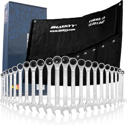 22-delige Ringsleutelset 6-32 mm - Complete Moersleutel en Ratelset