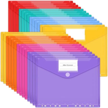 Allecto - Documentenmap A4 - Organiseren - 28 stuks - 7 kleuren