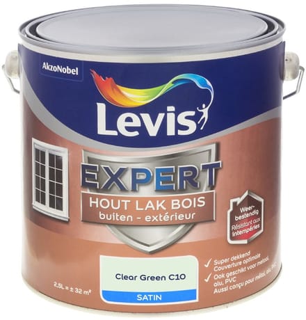 Levis - Expert Hout Lak Buiten Satin Mix - Clear Green C10 - Mengverf - 2,5 L