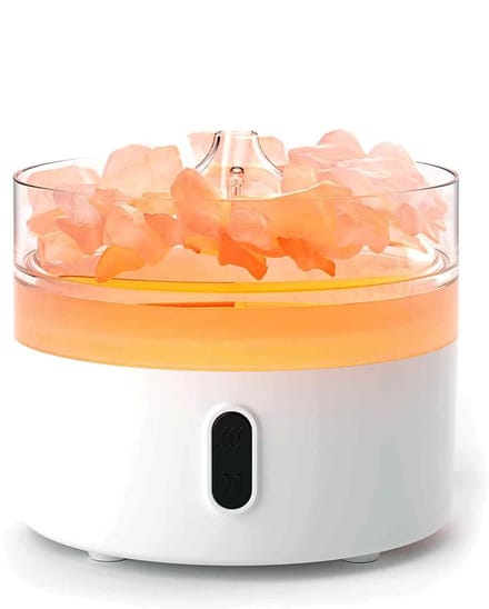 Himalaya Zout Aroma Diffuser - Nachtlampje - USB-C - Vlameffect (Zout inbegrepen)