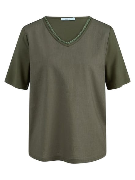 Shirt korte mouwen Van Peter Hahn groen