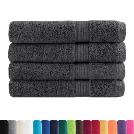 vidaXL - Handdoeken - SOLUND - 4 - st - 600 - g/m² - 100x200 - cm - antracietkleur