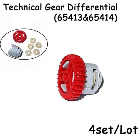 Bouwstenen Differentieel Tandwielen Zelfborgende Stenen MOC Technische Componenten Kits Frame Kit Pakket 65413 65414 62821