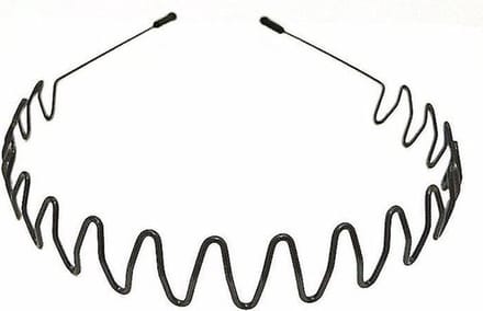 Knaak Wave Sport Haarband - Zwart - Flexibele Diadeem van Metaal - 41 cm - Stevige Grip - 1 Stuk