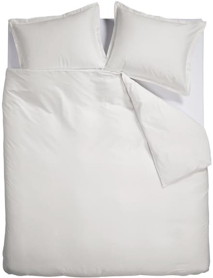 Ambiante Satin Uni dekbedovertrek - Lits-Jumeaux - 240x200/220 cm - Wit