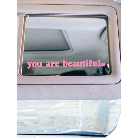 Autocollant Graphique Lettre pour Rétroviseur de Voiture one-size rose