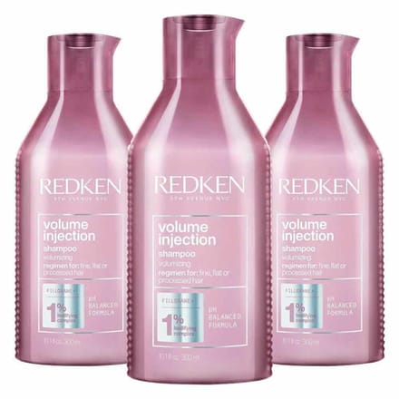Redken Volume Injection Shampoo - 3 x 300 ml - Voordeelverpakking
