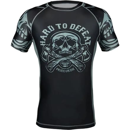 PRIDE or Die Rash Guard HARD TO DEFEAT Zwart - XXL