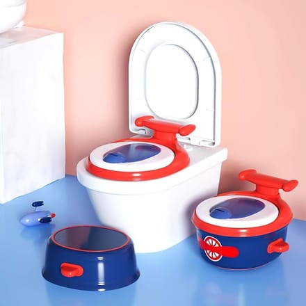 3-in-1 zindelijkheidstrainingstoilet voor kinderen - rood