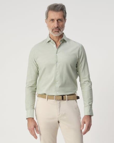 Campbell Casual Overhemd Misteltoe Green Heren