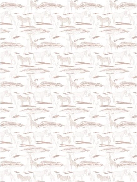 Decopatch papier wit met savannedieren