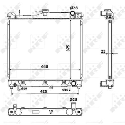 Radiator, motorkoeling NRF 53569