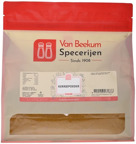 Van Beekum Specerijen - Kerriepoeder - 1 KG (hersluitbare stazak)
