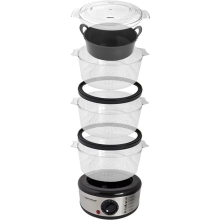 Esperanza ''Steam volcano'' Stoomkoker - 3 laags - 7.5L- 400W - RVS