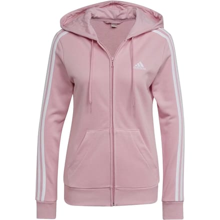 Dames-T-shirt met 3 strepen in fleece met ritssluiting adidas Essentials