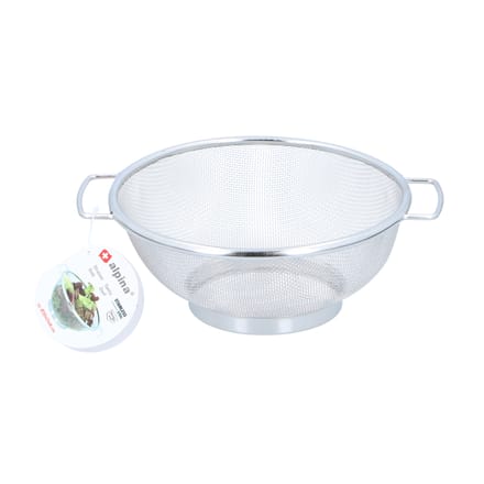 Alpina Keuken vergiet/zeef - RVS - D20 x H8 cm - zilver