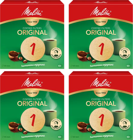 Melitta Original koffiefilters 94 mm n1 Bruin 400 stuks