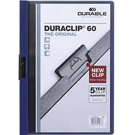 Durable - Klemmap Duraclip A4 6mm 60 vellen donkerblauw | 25 stuks