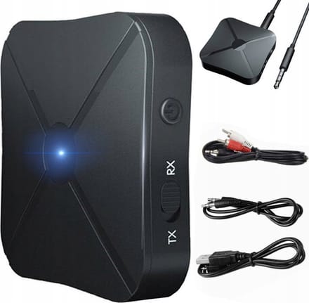 2 In 1  Bluetooth Ontvanger + Zender - Oplaadbaar -  Bereik 10 M - Bluetooth: 4.2 + EDR –  200mAh