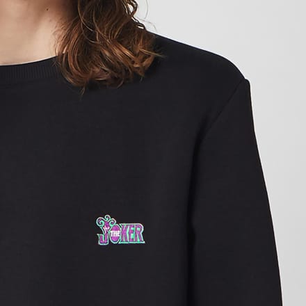 DC The Joker Unisex Embroidered Sweatshirt - Navy - L