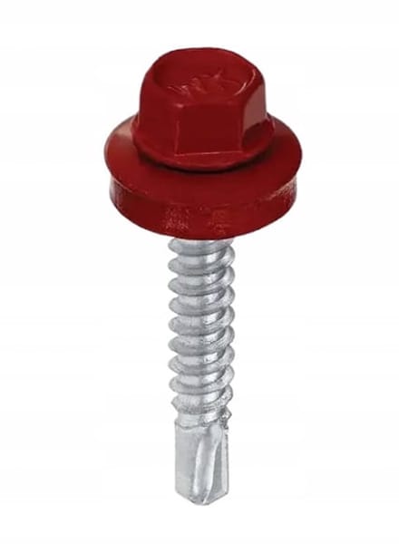 Wkręt-met Serie - Zelftappende Dakschoef - 4,8x35mm - Rood - Zeskantkop