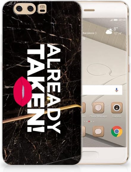 Huawei P10 Plus Siliconen hoesje met naam Already Taken Black