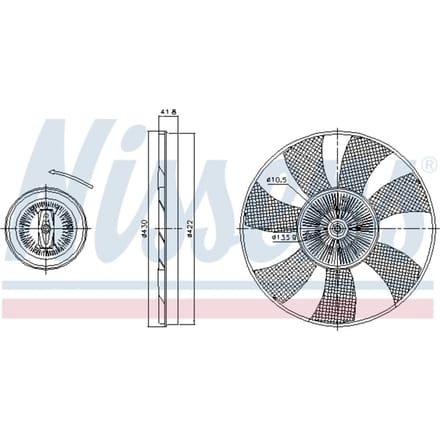 Koppeling, radiatorventilator NISSENS 86217