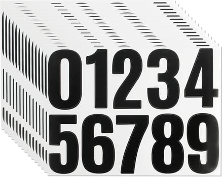 Nummerstickers Vinyl - Zwart - 10,5cm - Waterdicht - Voor Brievenbus en Buitengebruik