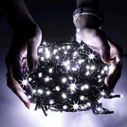 Springos Kerstboomverlichting | met 300 LED Lampjes | 15 M | Koud Wit | Flits