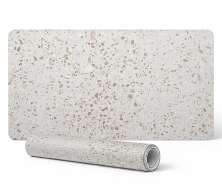Beschermende decoratieve mat voor bureau, heldere stippen, terrazzo, 90x45 cm