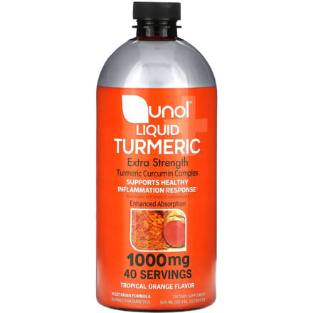 Qunol, curcuma liquide, extra fort, orange tropicale, 1 000 mg, 20,3 fl oz (600 ml)