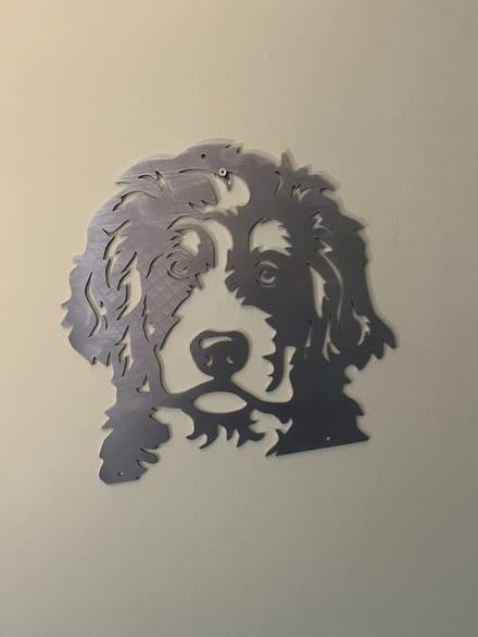Metalen Hond - Bernerdoodle - Tuindecoratie - Metaalversiering - Cortenstaal