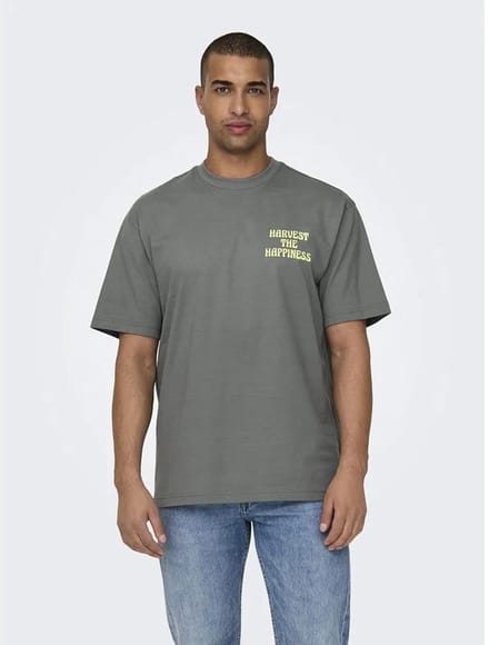 ONLY&SONS - ONSLAYNE LIFE RLX PLANET SS TEE - Heren - T-shirts