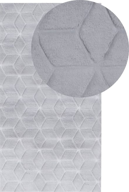 THATTA - Shaggy vloerkleed - Grijs - 80 x 150 cm - Polyester
