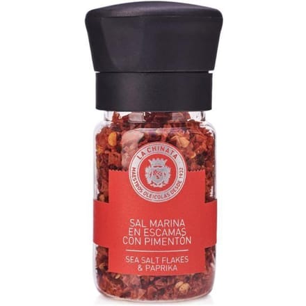 Sel de Mer en Flocons au Paprika (Molinillo) - La Chinata (35g)
