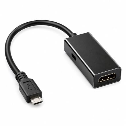 HDMI omvormer - Micro USB naar HDMI/USB micro - MHL 5-pins - Zwart - Allteq
