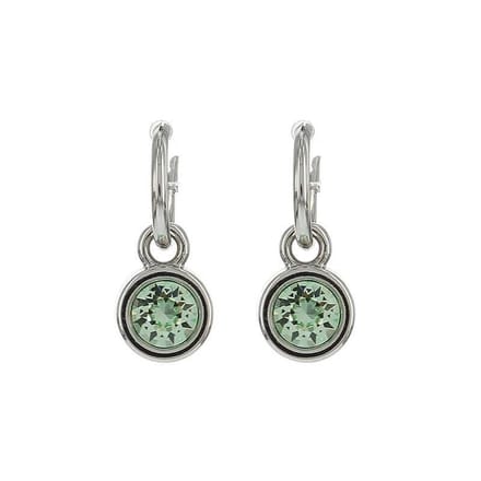 Biba Hang Oorbellen met Swarovski Steentje Chrysolite