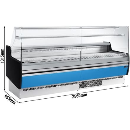GGM Gastro Kühltheke - 2560mm - 1 Ablage - Frontblende Hellblau