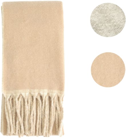 Emilie scarves - sjaal - wintersjaal - dames - tweekleurig - beige blush & gebroken wit