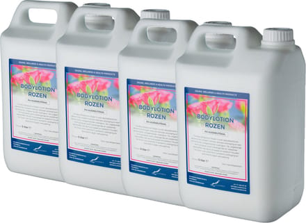 Bodylotion Rozen 5 Liter - set van 4 stuks - navulling - Voordeelverpakking